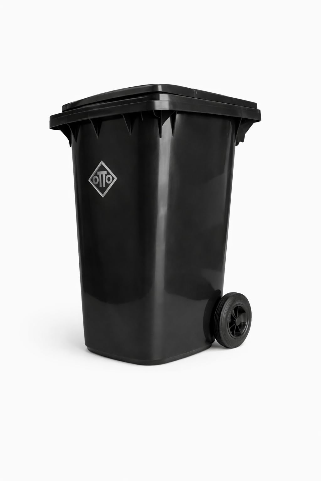 OTTO Plastic Manual-Lift Garbage Waste Dustbin with Wheels 240 Ltr Black-image-21