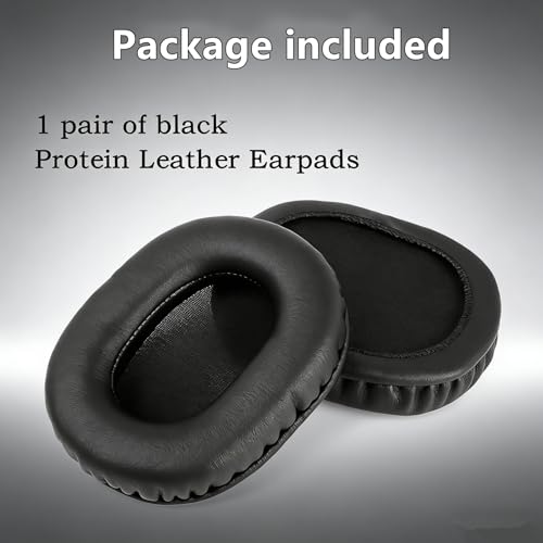 Almohadillas de Repuesto para Auriculares Tascam TH-300X TH-200X, Negras | Cojines de Proteína de Cuero, Espuma de Memoria, Alta Densidad miniatura 7