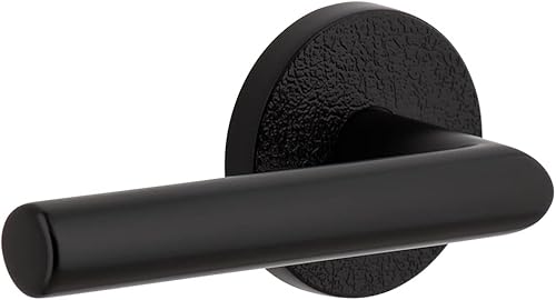 Viaggio Circolo Roseta de piel con palanca moderna en negro satinado