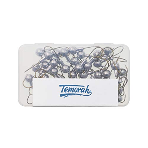 Temorah Unpainted Jig Heads,Ball Heads with Bronze Hook (Unpainted