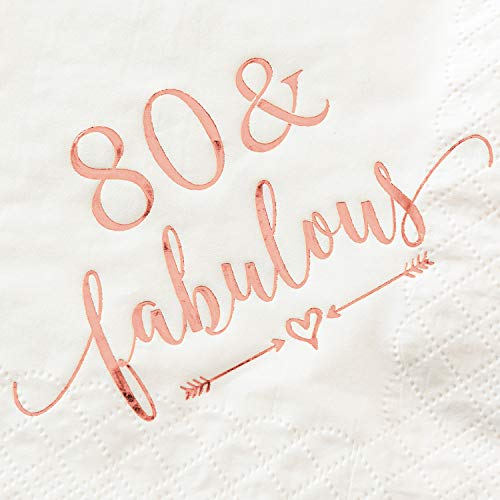 Crisky NPK027-80FABULOUS-ROSEGOLD-50 80 And Fabulous Cocktail Napkins Rose Gold thumb #3