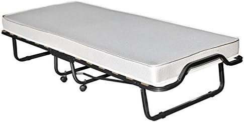 Veraflex Colonia Guest Bed 270/90 x 200 cm 200 x 90 x 39 cm Metal Frame Anthracite Mattress Light Grey