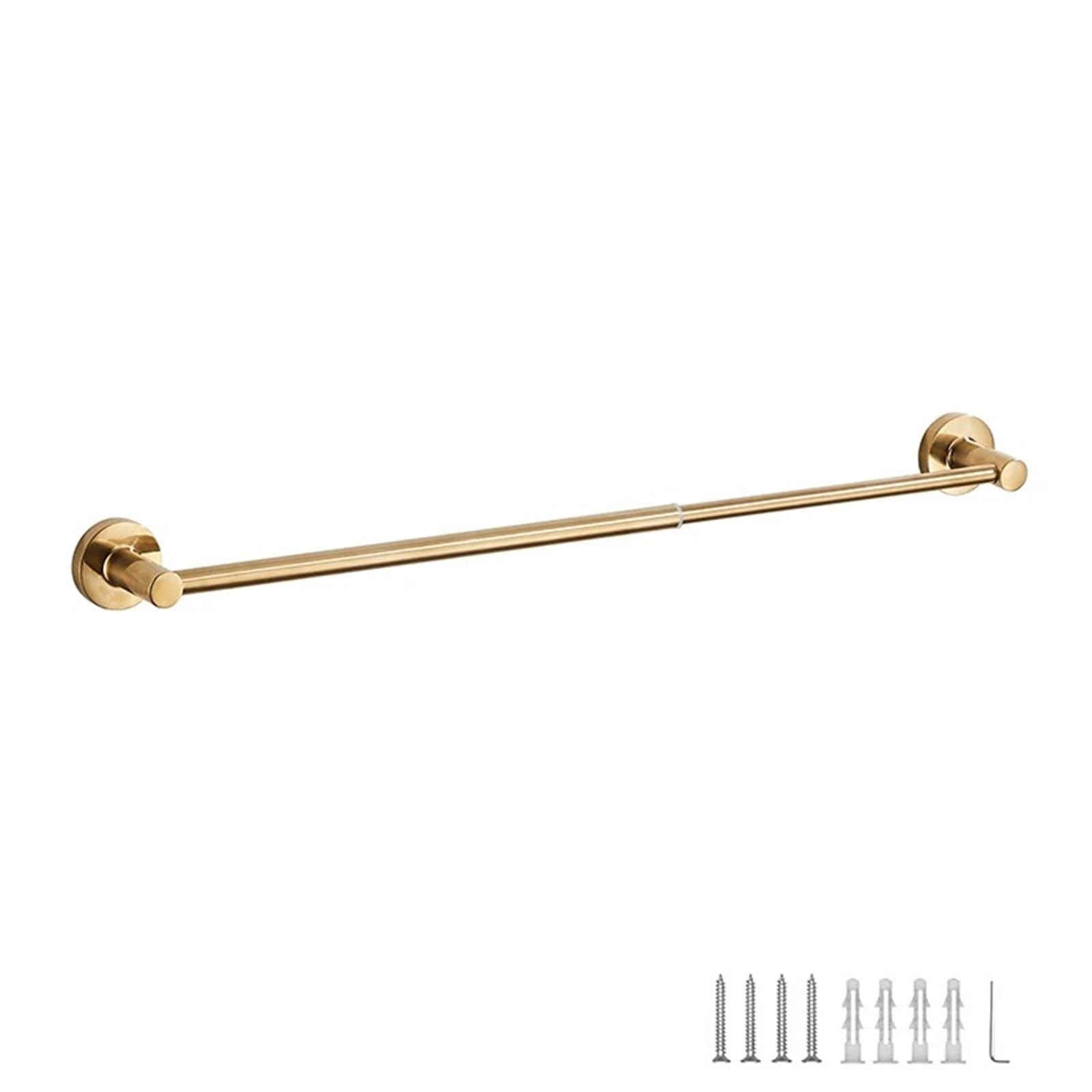 Bathroom towel rail Bathroom Retractable Towel Single Bar Black, Chrome Rack Extended Drying Hanging EL81024(Gold)