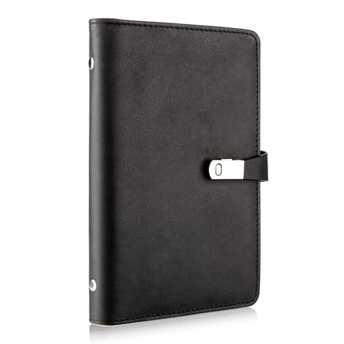 GrueGard Visitenkarten Aufbewahrung PU Leder Visitenkartenmappe Visitenkartenhalter Hülle für Visitenkarten Buch 120 KartenBusiness Card Organizer Holder für Büro Reisen Schwarz
