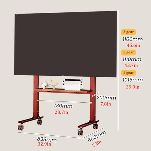 Soporte móvil para TV de 40 a 75 pulgadas ajustable en altura miniatura 2