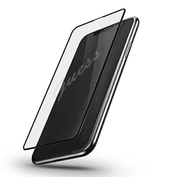Guess Tempered Glass GUSPP12LSLTR iPhone 12 Pro Max 6.7 Inch Vintage Magic Logo, Clear, black