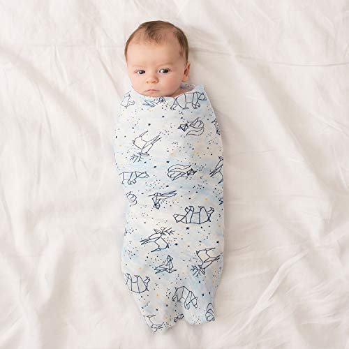 Image of aden + anais Silky Soft Swaddle Blanket, Ideal Newborn & Infant Swaddling Set, 3 Pack, Stargaze