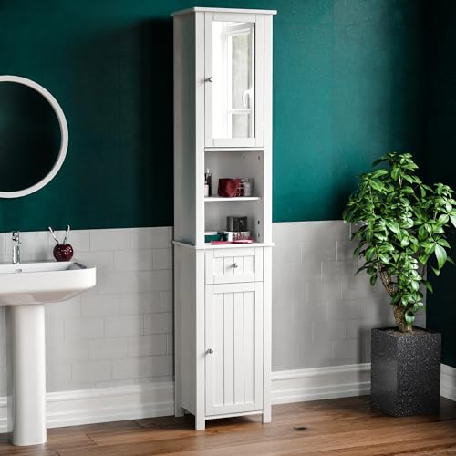 Bath Vida Mueble de baño con Armario Priano de Color Blanco de Home Discount