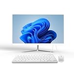 All-in-One Desktop Computer PC, 24” FHD Display Monitor N5095 Quad-Core Processor 16GB RAM 512GB SSD Desktop, WiFi Bluetooth Keyboard & Mouse for Home Business Office Gaming