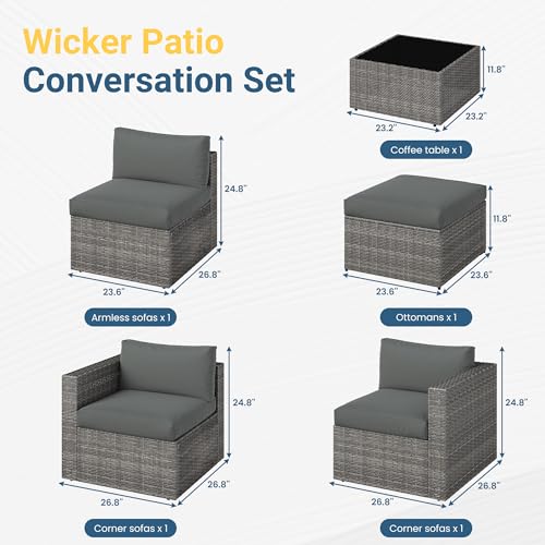 Image of Wisteria Lane 5 Piece Outdoor Patio Furniture Set