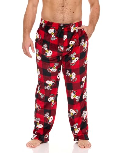 Mens Pajama Pants - Peanuts Snoopy Pajamas Cozy Soft Stretch Pajama Bottoms for Men (Sizes S-XL)