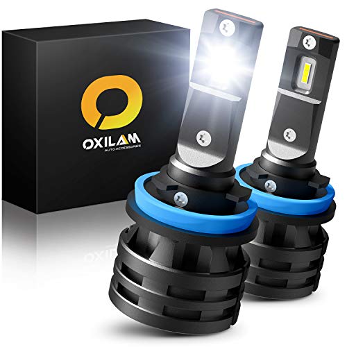 OXILAM H11 H8 H9 LED Headlight Bulbs, 50W 10000 Lumens 6000K White Extremely
