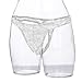 Full Lingerie Underwear Sexy Sexy Men's Men's Fashion lace Strap Underwear (White, One Size)