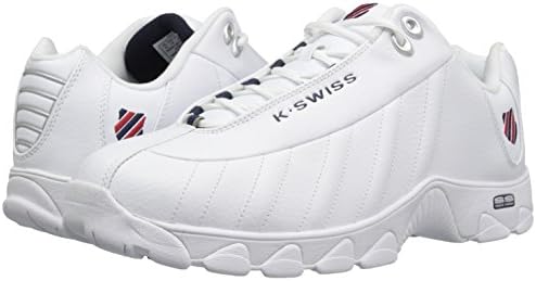 K-Swiss Men's ST329 CMF Sneaker, White/Navy/Red, 10 M | Image 6