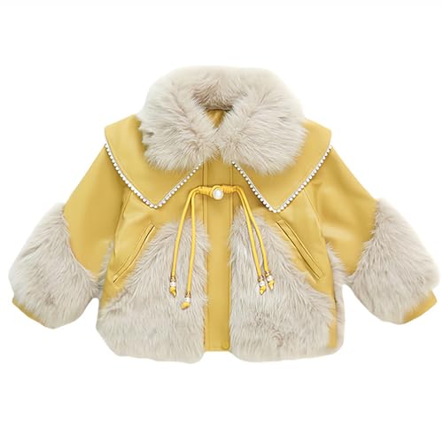 Kids Girls Winter Warm Coats Jacket Clothes Outwear Overcoat Faux Fur Thicken Toddler Girls Coat, Girls Winter Jacket