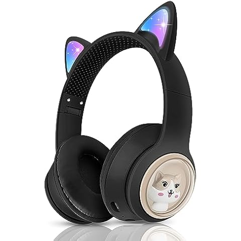 JYPS Kids Wireless Headphones, Cat Ear Headphones Cover