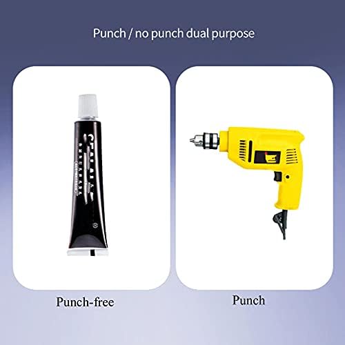 Miniatura 4 de Toallero sin taladrar Toallero de montaje en pared con gancho autoadhesivo cobre plateado para baño-13.780 in