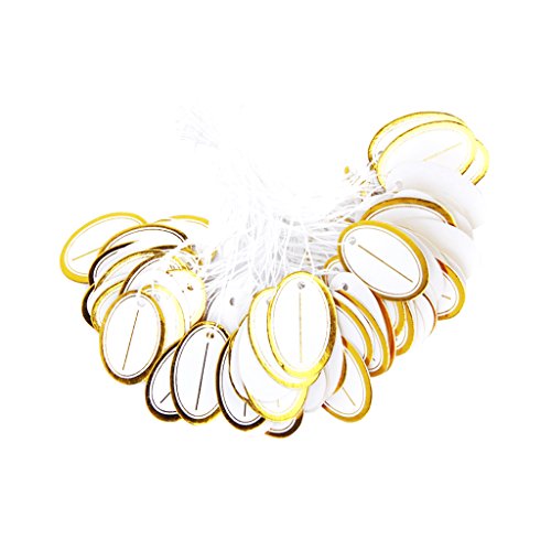 Aketek 500pcs Ring Earring Bracelet Price Label Tags With Hanging String Jewelry Sale Display