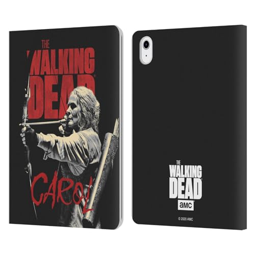 Étui cuir iPad Air 11 imprimé Carol Walking Dead avec support portefeuille