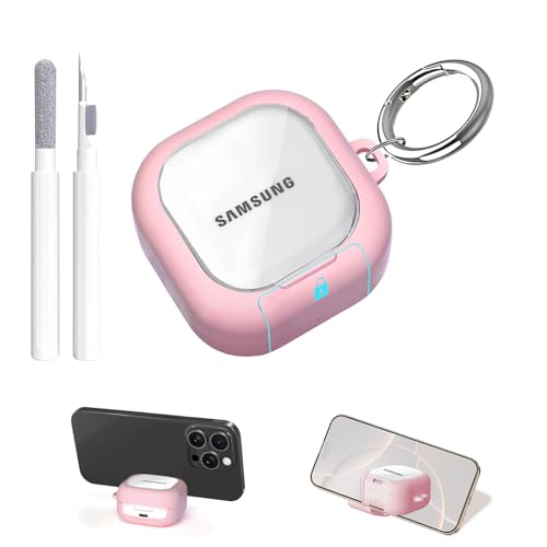 Aircawin �Z�L���A���b�N Samsung Galaxy Buds 4 Pro�P�[�X/Galaxy Buds 4 �P�[�X �N���A �ϏՌ� Samsung Galaxy Bud4/4 Pro�J�o�[ �g�ѓd�b�X�^���h�t�� �n�C�u���b�hPC+TPU�X�L�� 