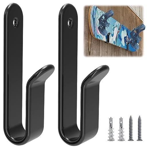 FOROIRON Horizontal Snowboard Wall Mount Clips - Snowboard Wall Rack Storage & Display for Room, Garage (2 PCS)