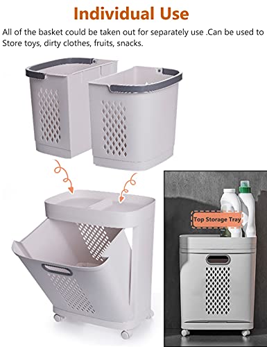 Trieur à linge vertical anti encombrement pour optimiser le rangement chez vous - 4
