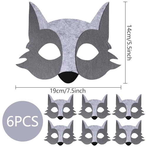 Maschere per animali per bambini, maschere di lupo...