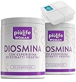 Diosmina Esperidina 1000mg – 2 al giorno PiùLife – Integratore microcircolo, circolazione gambe pesanti, caviglie gonfie, vene varicose – con Bromelina e centella asiatica – 180 compresse