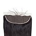 13X4 Ear to Ear Lace Frontal Closure Free Part Pre-Plucked Brazilian Straight Remy Human Hair Lace Closure with Baby Hair (8 inch)