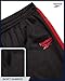 Reebok Boys Sweatpants - Active Performance Tricot Boys Joggers Athletic Pants with Elastic Waistband (Sizes Run Small), Size 12, Black/Red