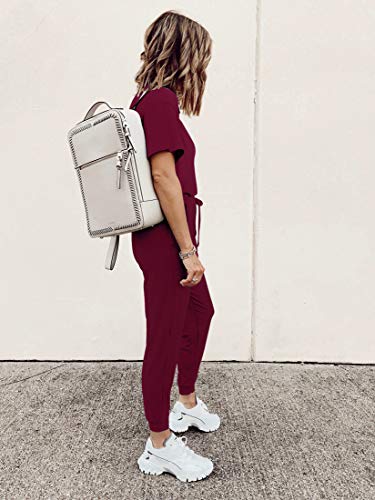 PRETTYGARDEN Women's Two Piece Sets 2025 Summer Spring Jogger Pants Travel Vacation Lounge Outfits Airplane Matching Clothes