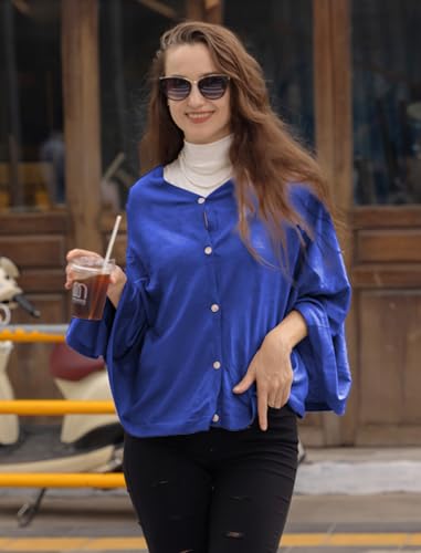 MissShorthair Women's Lightweight Knitted Scarf Poncho Sweater Cape Shawl Versatile Spring Summer Ponchos Wraps