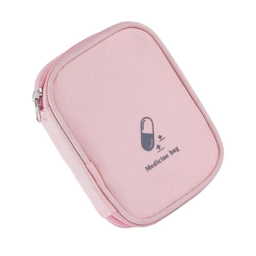 Oxxggkao Bolsa de primeros auxilios de viaje vacía para almacenamiento de medicamentos con múltiples compartimentos, pequeñas bolsas de primeros auxilios con cremallera, a, Mass Beauty