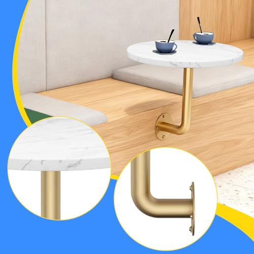 Table d'appoint ronde murale en fer avec plateau moderne 40cm - 6