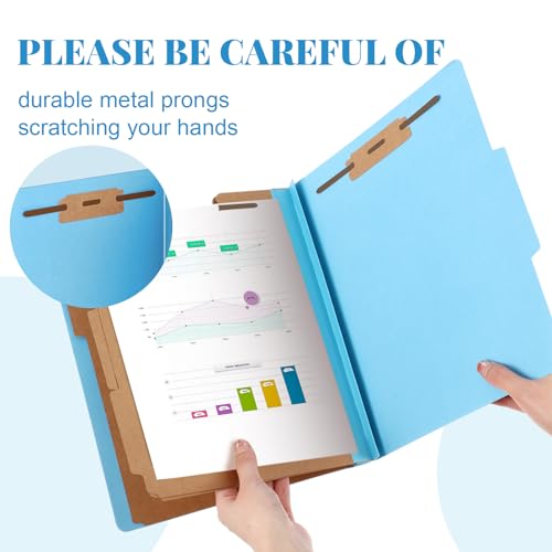 Skyygemm 48 Pcs Classification Folder Letter Size, 3 Divider File,Blue by Skyygemm - Used condition - Image 3