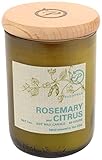 Paddywax Eco Green Soy Wax Candle with 8-Ounce Recycled Glass Fill, Mediterranean Rosemary and Citrus