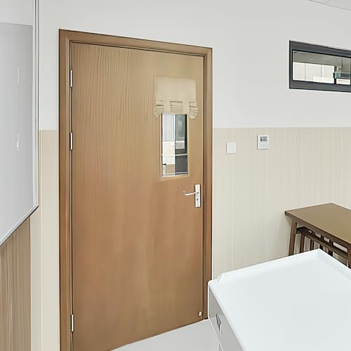 RYB HOME Classroom Door Window Cover, Blackout Shades for Classroom Windows and Doors Cover Lockdown Shades, Room Darkening Design Blocks Views, W 8 x L 36, 1 Panel, Biscotti Beige