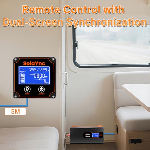 Convertisseur 24V 220V Pur Sinus 3000W 6000W Onduleur avec Écran LCD et Télécommande