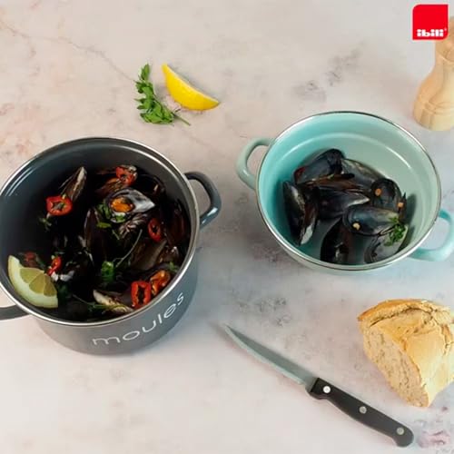 Casserole à moules turquoise pour vos repas de la mer conviviaux - 7