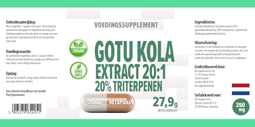 Hepatica Gotu Kola Extrakt 20:1 | 5.000mg Äquivalent | 90 Vegane Kapseln | 20% Triterpene | Hochdosierte Gehirn-, Gedächtnis- & Durchblutungsunterstützung | Laborgeprüft | Nahrungsergänzungsmittel