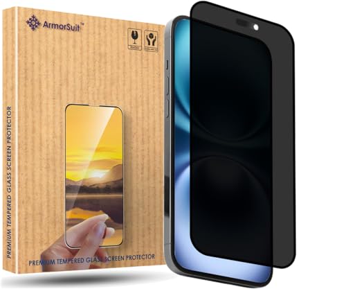Image of ArmorSuit 2 Pack Anti-Spy Privacy Tempered Glass Screen Protector Guard for iPhone 14 pro max (6.7 Inch)