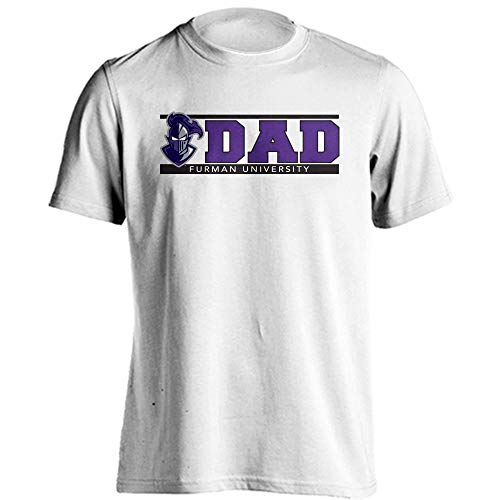 Sport Your Gear Furman University Paladins Dad Proud Parent Short Sleeve T-Shirt (White, XX-Large)