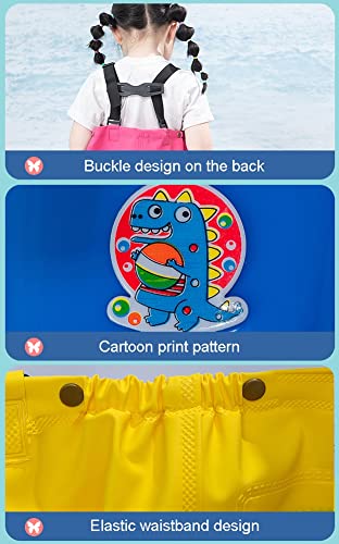 Waders Waadkleding Voor Kinderen Aan Zee, Kleuterschool Strand Steltlopers Met Regenlaarzen, PVC+gebreide Stof (Color : Pink, Size : S/1 piece) - Image 7