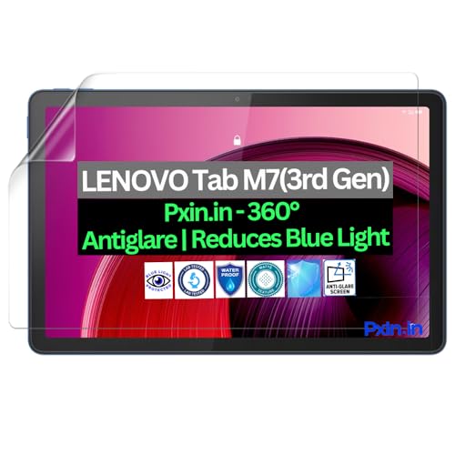 Image of Pxin Tablet Anti Bluelight and Anti Glare Screen Guard compatible with LENOVO Tab M7 (3rd Gen) | BLUVLightblock Tech | Scratch Proof | Prevents bluelight | Eye Protection | No Dry Eyes
