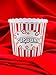Modern Style Reusable Plastic Popcorn Box/Popcorn Containers/Popcorn Bowls Set for Movie Theater Night - (BPA Free - Red/White 4 Pack-75 oz)