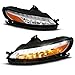 AmeriLite for 2014-2018 Jeep Cherokee KL [Full LED] DRL Replacement Parking Turn Signal Lights Pair - Driver and Passenger Side