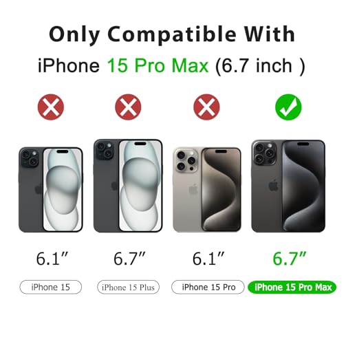 Image of Tobfit Magnetic Case for iPhone 15 Pro Max Compatible with Mag Safe, Translucent Matte Back Slim Shockproof Phone Cover for iPhone 15 Pro Max