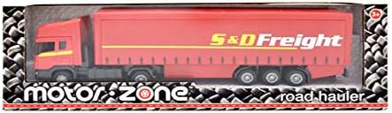 MOTOR ZONE from Peterkin | Freight Road Hauler Toy Vehicle | 30cm Red Articulated Freight Truck with detachable trailer and free wheel action | 148 Scale | Diecast Vehicles | Ages 3+