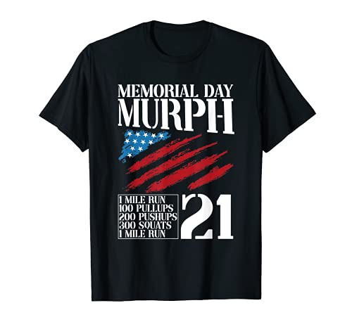 Memorial Day Murph 2021 Entrenamiento Bandera Americana Camiseta