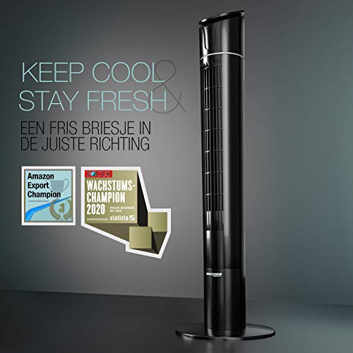 RelaxxNow VTX450 Multi-Sensor Touch Torenventilator met temperatuurweergave, 110 cm, stille zuilventilator met… - Image 7